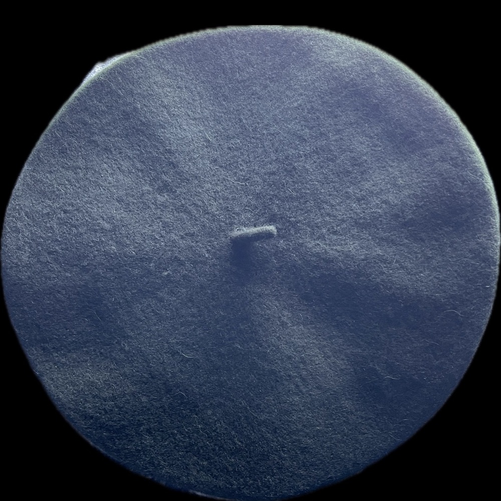 New Wool Beret Black/Greenish Black French Style Beanie Hat